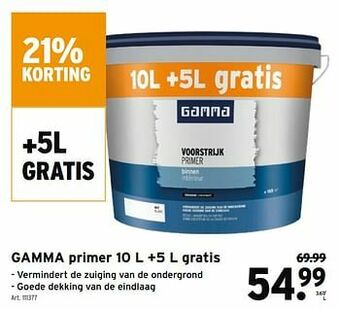 GAMMA Gamma primer aanbieding