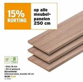 GAMMA Meubelpanelen gebronsd eiken aanbieding