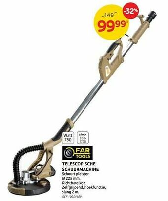 Brico Far tools telescopische schuurmachine aanbieding