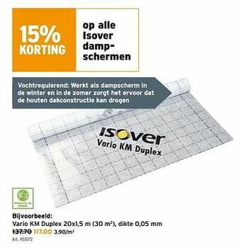 GAMMA Isover dampschermen vario km duplex aanbieding
