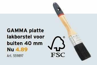 GAMMA Gamma platte lakborstel voor buiten aanbieding