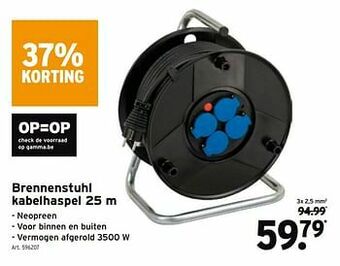 GAMMA Brennenstuhl kabelhaspel aanbieding