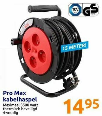 Action Pro max kabelhaspel aanbieding