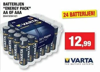 Batterijen energy pack aa of aaa