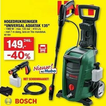 Hubo Bosch hogedrukreiniger universal aquatak 135 aanbieding