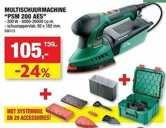 Hubo Bosch multischuurmachine psm 200 aes aanbieding