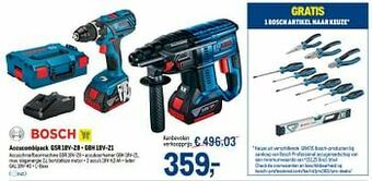 Makro Bosch accucombipack gsr 18v-28 + gbh 18v-21 aanbieding
