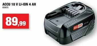 Hubo Bosch accu 18 v li-ion 4 ah aanbieding