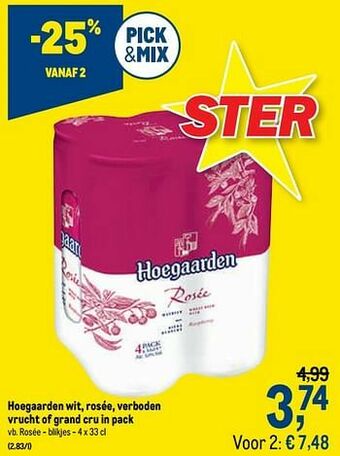 Hoegaarden wit, rosée, verboden vrucht of grand cru