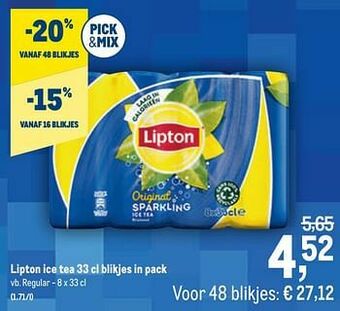 Makro Lipton ice tea regular aanbieding