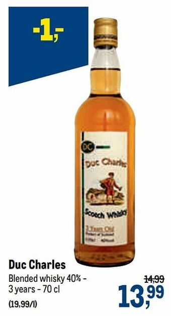 Duc charles blended whisky 40%