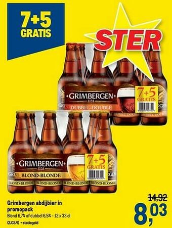 Makro Grimbergen abdijbier aanbieding
