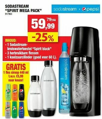 Hubo Sodastream spirit mega pack aanbieding