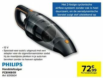 Carrefour Philips handstofzuiger fc6149-01 aanbieding
