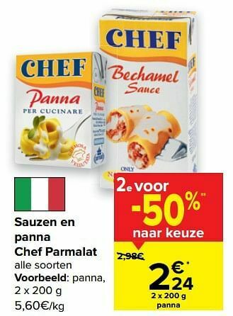 Chef parmalat panna