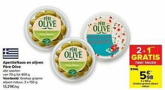 Carrefour Market Griekse groene olijven natuur aanbieding