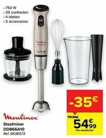 Carrefour Moulinex staafmixer dd866a10 aanbieding