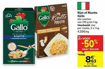Carrefour Gallo riso per risotto aanbieding