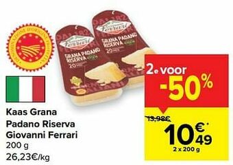 Carrefour Kaas grana padano riserva giovanni ferrari aanbieding