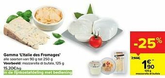 Carrefour Market Mozzarella di bufala aanbieding