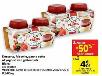 Panna cotta met rode vruchten
