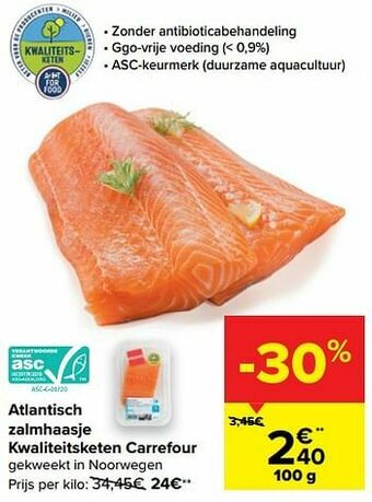 Carrefour Market Atlantisch zalmhaasje kwaliteitsketen carrefour aanbieding