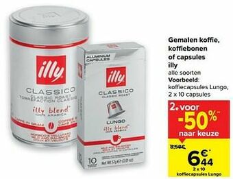 Carrefour Koffiecapsules lungo aanbieding