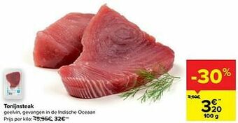 Carrefour Tonijnsteak aanbieding