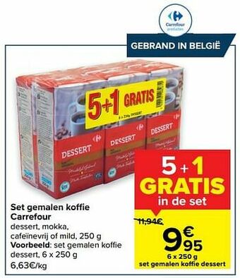 Carrefour Set gemalen koffie dessert aanbieding