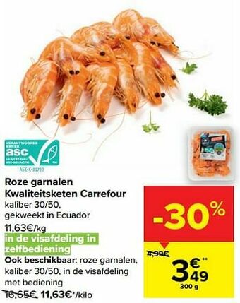 Carrefour Roze garnalen kwaliteitsketen carrefour aanbieding