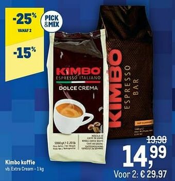 Kimbo koffie extra cream