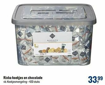 Rioba koekjes en chocolade koekjesmengeling