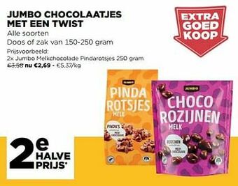 Jumbo melkchocolade pindarotsjes