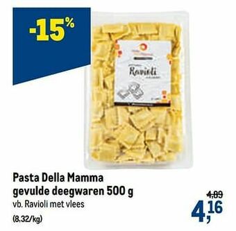 Makro Pasta della mamma gevulde deegwaren ravioli met vlees aanbieding