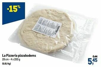 Makro La pizzeria pizzabodems aanbieding