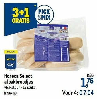 Makro Horeca select afbakbroodjes natuur aanbieding