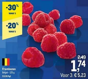 Makro Frambozen aanbieding