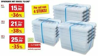 Hubo Opbergbox met deksel q-line aanbieding