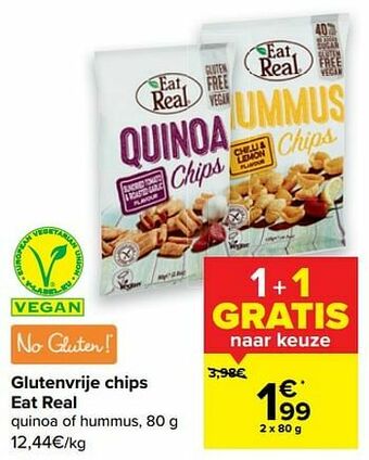 Carrefour Glutenvrije chips eat real aanbieding