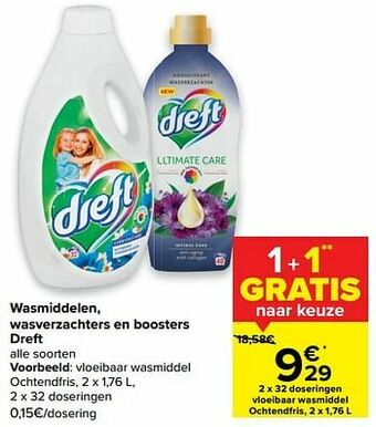 Carrefour Market Vloeibaar wasmiddel ochtendfris aanbieding