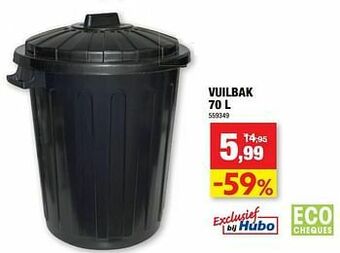 Hubo Vuilbak aanbieding
