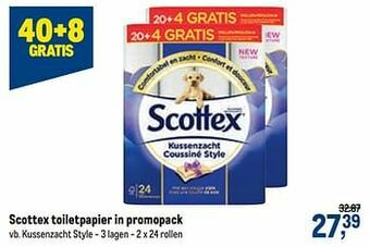 Makro Scottex toiletpapier kussenzacht style aanbieding