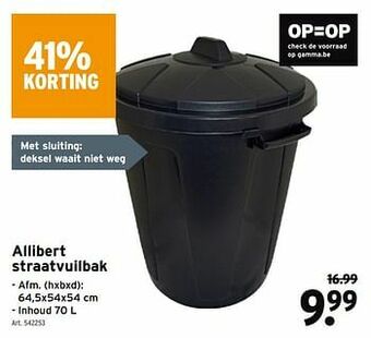 GAMMA Allibert straatvuilbak aanbieding