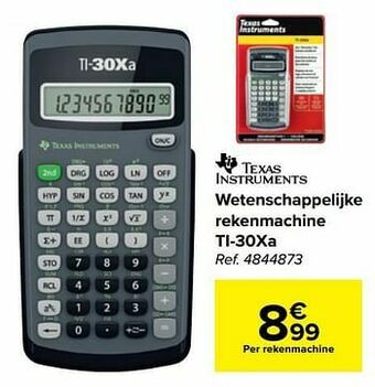 Carrefour Wetenschappelijke rekenmachine ti-30xa aanbieding