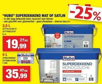 Hubo Hubo superdekkend mat of satijn aanbieding