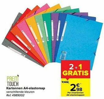 Carrefour Kartonnen a4-elastomap aanbieding