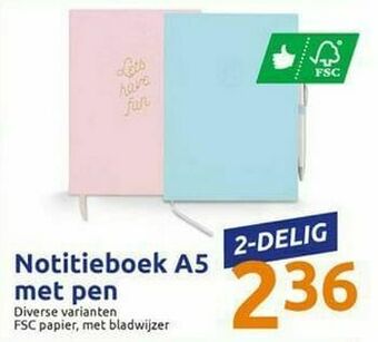 Notitieboek a5 met pen