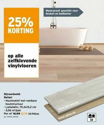 GAMMA Zelfklevende vinylvloeren bellari aanbieding