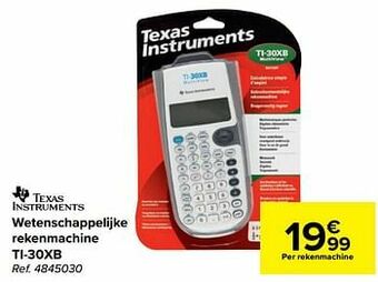 Carrefour Wetenschappelijke rekenmachine ti-30xb aanbieding