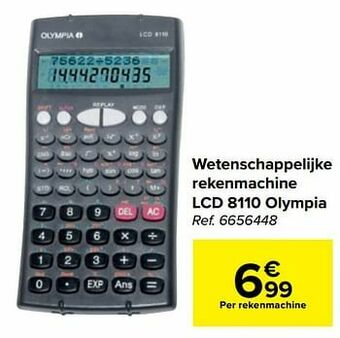 Wetenschappelijke rekenmachine lcd 8110 olympia